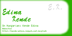 edina kende business card